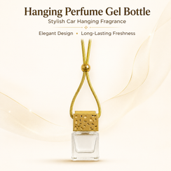Hanging Perfume Gel Bottle for Car | Rear View Mirror Air Freshener | Random Design & Fragrance Variant