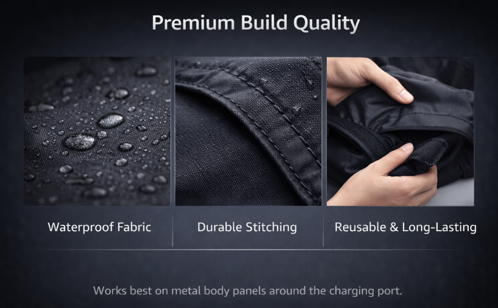 Magnetic EV Charging Port Cover, Waterproof Shield, Protects EV Charging Tram from Rain, Dust