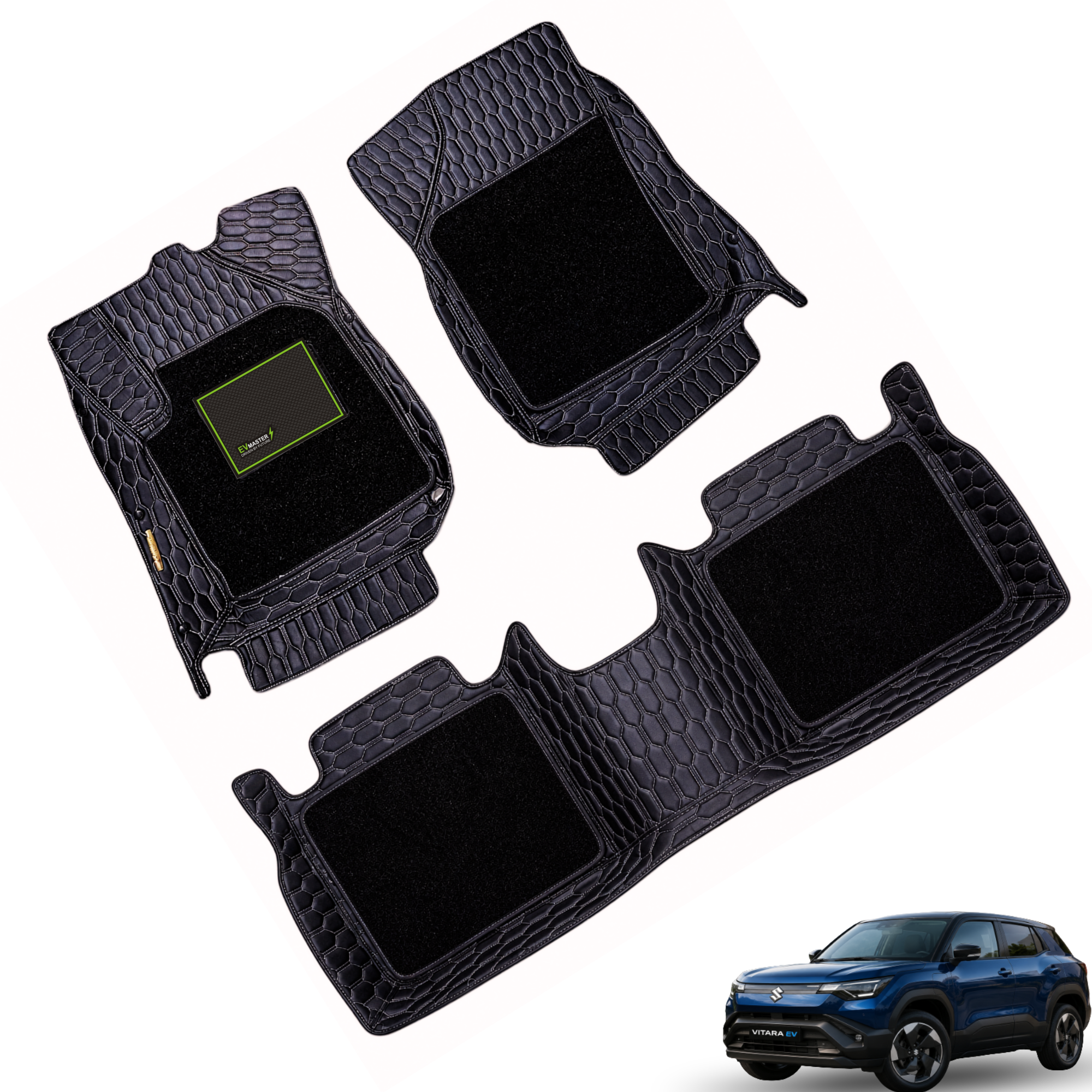 Car Floor Mats for Maruti Grand Vitara Hybrid (2026 Onwards) Complete Set | All Weather 9D Luxury Premium Car Mat