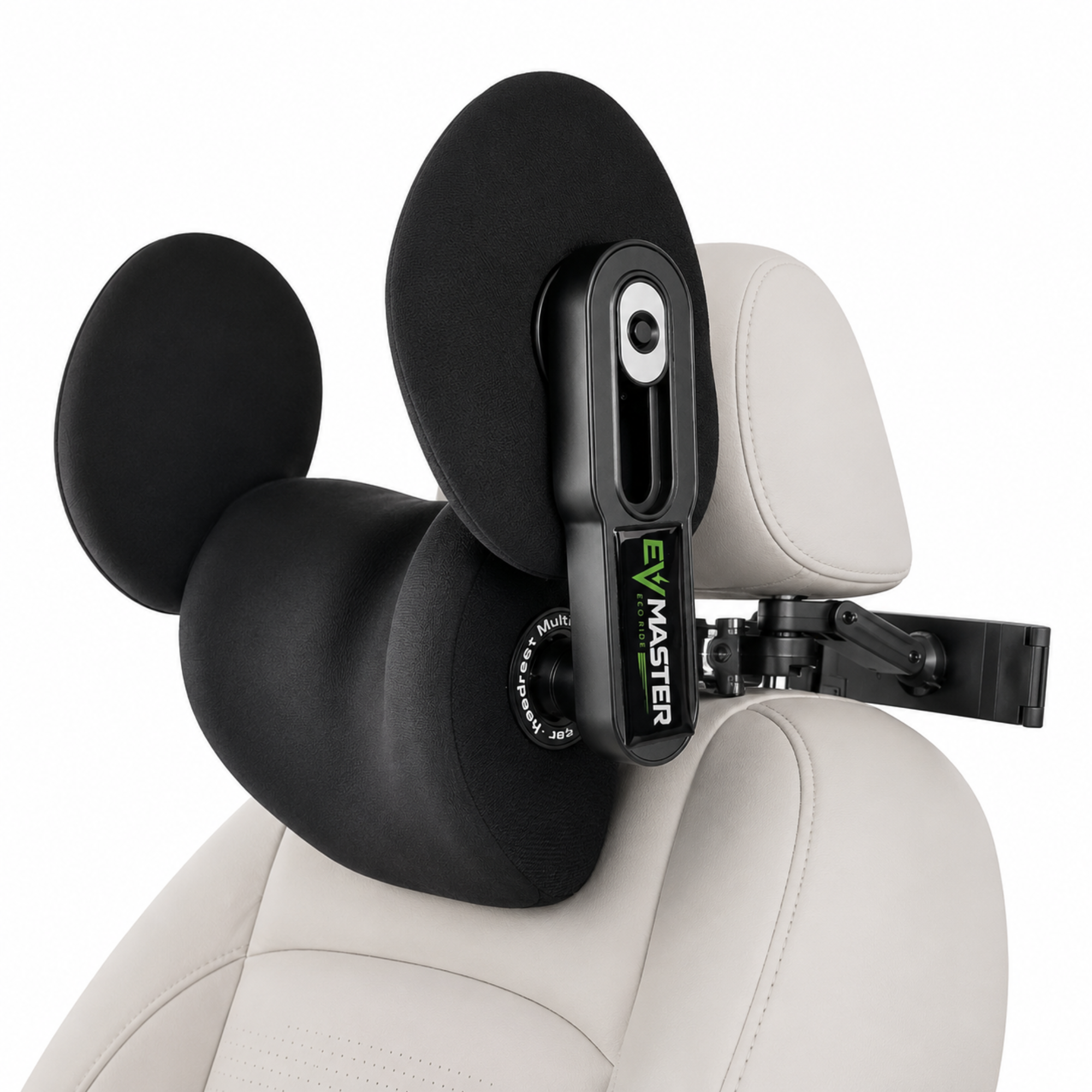 45D Rotatable Memory Foam Car Neck Pillow with Adjustable Headrest Support