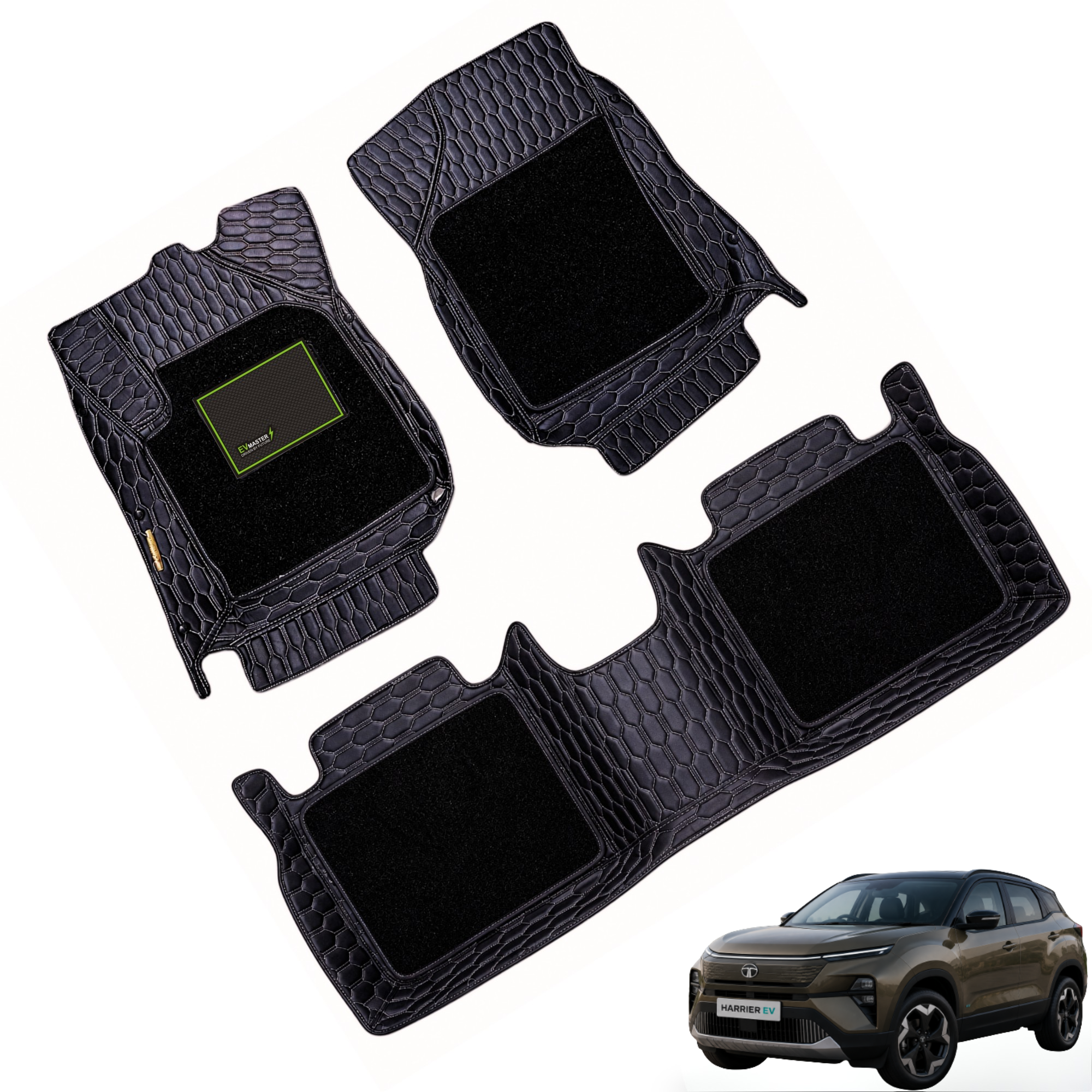Car Floor Mats for TATA Harrier Hybrid (2026 Onwards) Complete Set | All Weather 9D Luxury Premium Car Mat