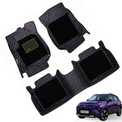 Car Floor Mats for Tata Punch EV Hybrid (2026 Onwards) Complete Set | All Weather 9D Luxury Premium Car Mat