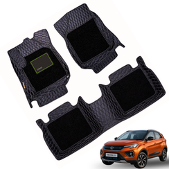 Car Floor Mats for Tata NEXON EV Hybrid (2026 Onwards) Complete Set | All Weather 9D Luxury Premium Car Mat