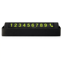 Car Dashboard Phone Number Plate – 27 x 8 cm PVC Display with Push-Down Hide Feature (Black) | Convenient & Stylish Car Tool | car accessories