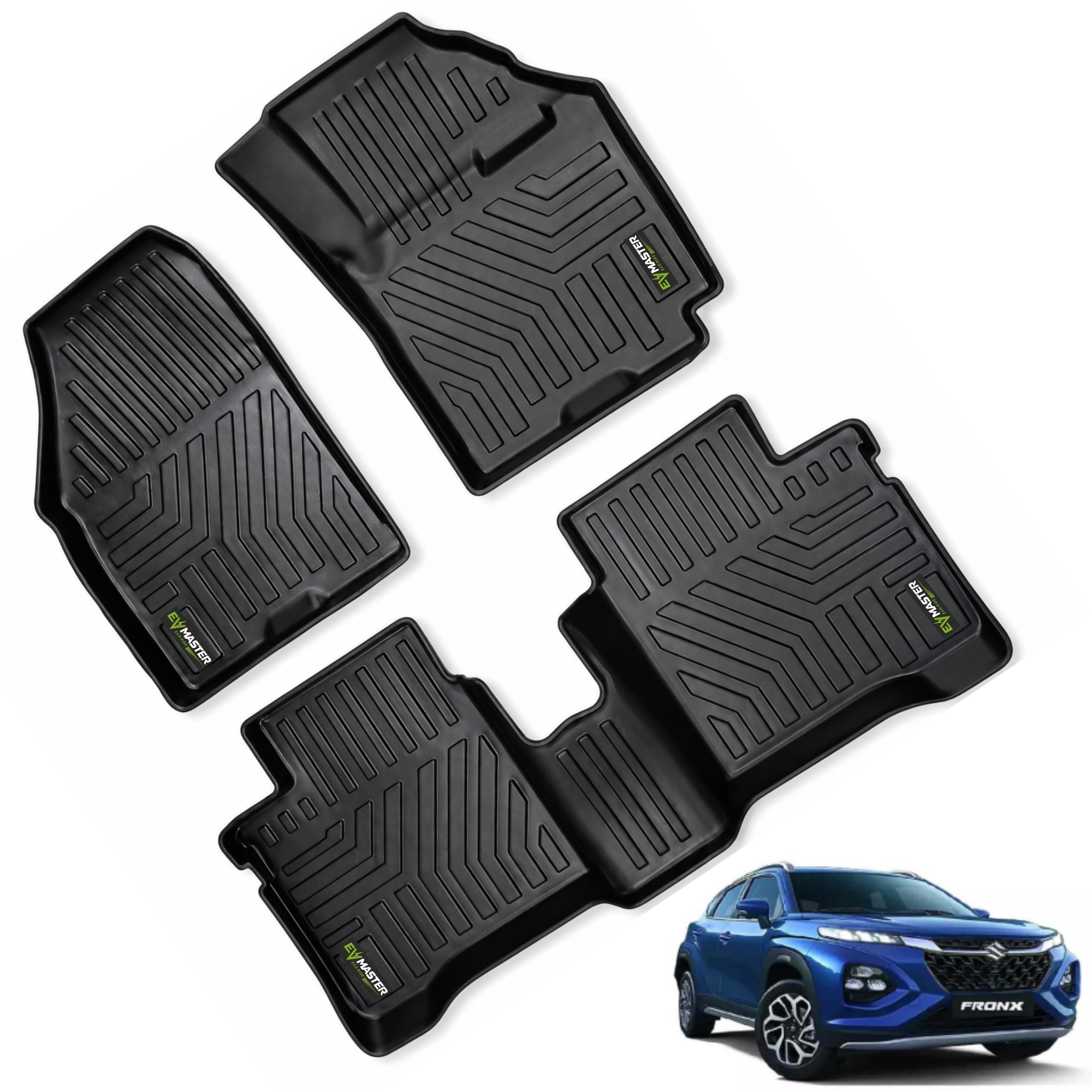 Car Floor Mats for Maruti Suzuki Fronx Hybrid (2026 Onwards) Complete Set | All Weather 5D Luxury Premium Car Mat
