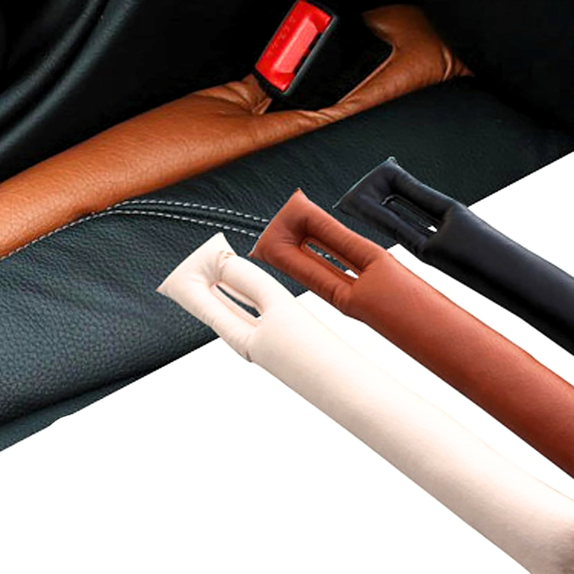 PU leather Car Seat Gap Filler Leatherite Car Seat Organizer and Storages Automotive Accessories - Front Seats Car Gap Filler - Pack of 1