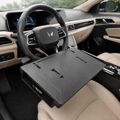 Car Steering Wheel Tray Table – Multi-Functional Dining & Laptop Desk, Seat Gap Storage Organizer Box