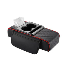 Car Armrest Cushion Pad Phone Slot with Cup Holder, Center Console Pad Universal Fit for Cars
