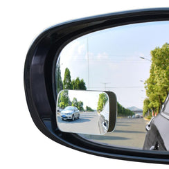 Blind Spot Mirror for Car (Rectangle) -360° Adjustable HD Glass Convex Rear View Mirror
