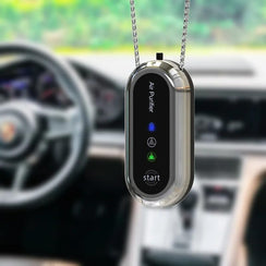 Portable Car Air Purifier Necklace with USB Charging, Negative Ion Generator Filter-Free
