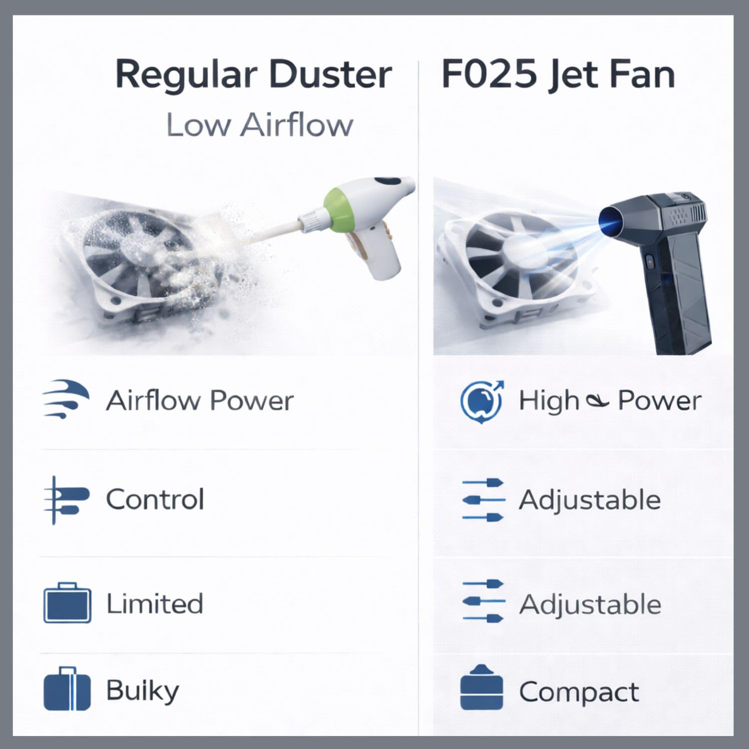 Mini Blower Turbo Fan 13000RPM Powerful Air Duster  Portable Rechargeable Jet Fan