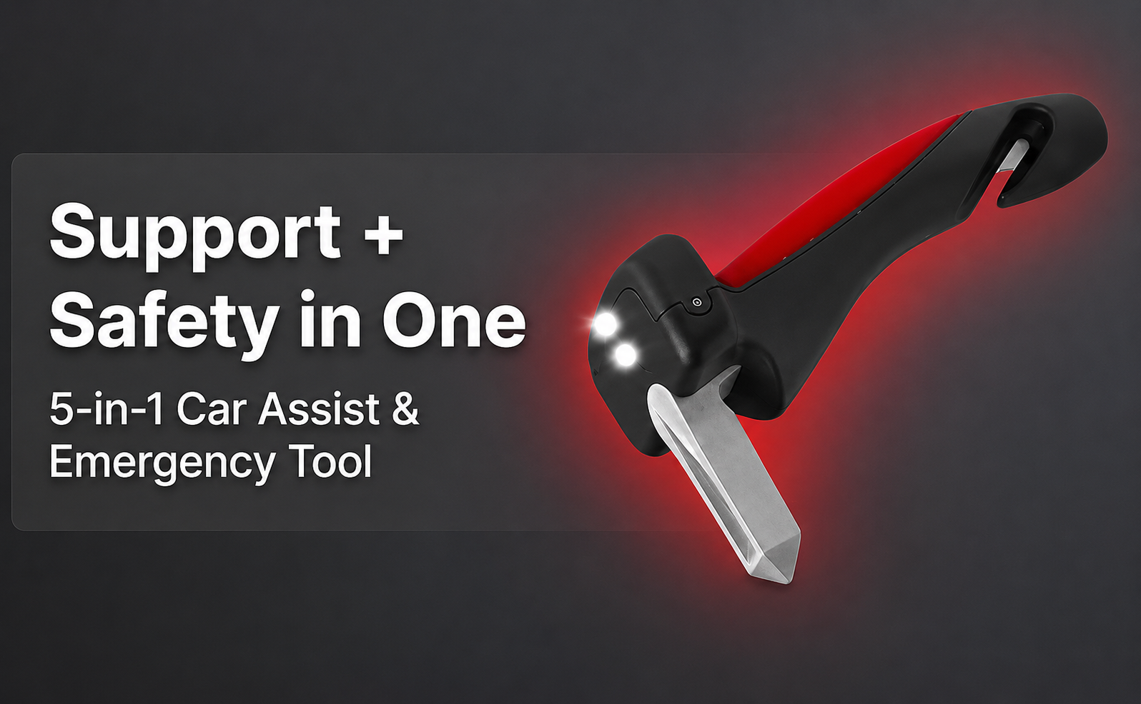 Car Support Handle, 5-in-1 Safety Door Handle with Window Breaker, Elderly Assistance