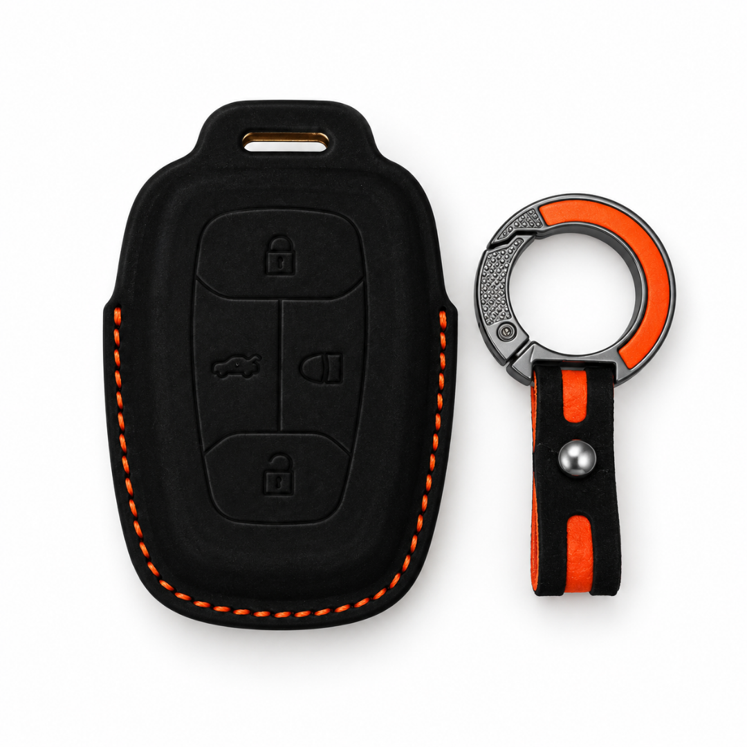 EV Master Leather Key Cover for Tata Nexon EV Punch Tiago Tigor Harrier Altroz Safari
