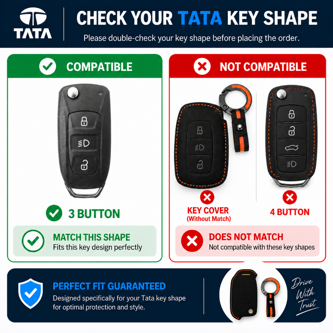 Tata 3 Button flip key shape compatibility guide