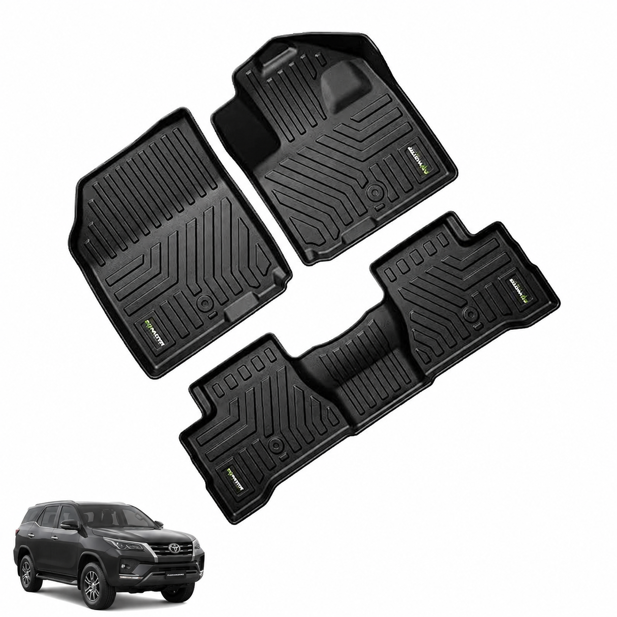 Car Floor Mats for Fortuner Neo Drive Hybrid (2026 Onwards) Complete Set | All Weather 5D Luxury Premium Car Mat