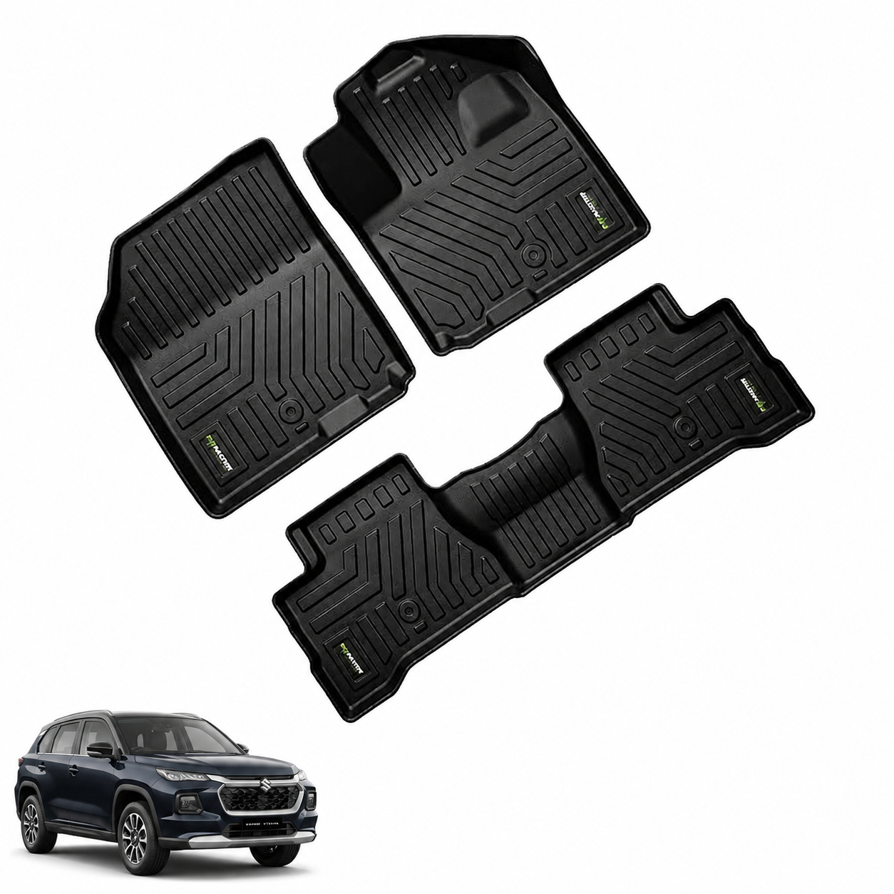 Car Floor Mats for Grand Vitara Hybrid (2026 Onwards) Complete Set | All Weather 5D Luxury Premium Car Mat