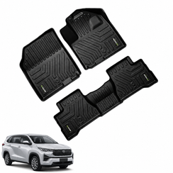 Car Floor Mats for Innova Hycross Hybrid (2026 Onwards) Complete Set | All Weather 5D Luxury Premium Car Mat