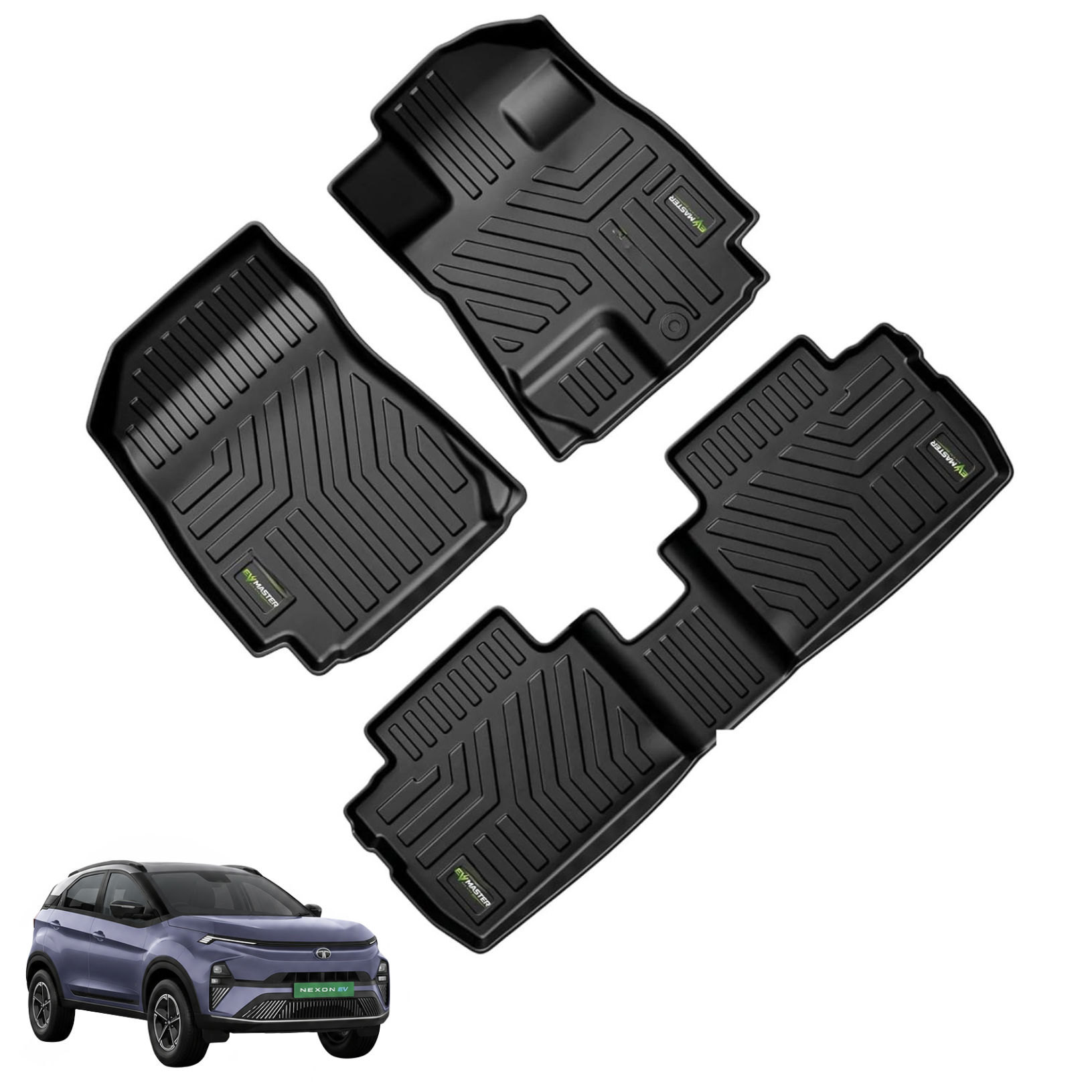EV Car Floor Mats Compatible with Tata Nexon EV, Waterproof and Washable Car Foot Mat